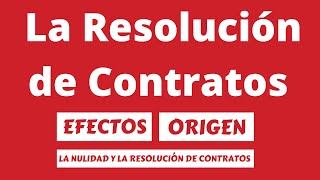 Contract Resolution in Colombia