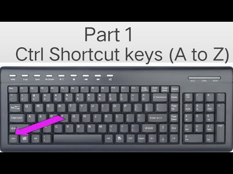 ctrl A to Z shortcut key (Part-1)/ CTRL shortcut keys of computer