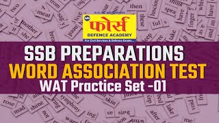 WAT PRACTICE SET-1 || SSB INTERVIEW || FORCE DEFENCE ACADEMY | PPDT