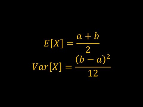 Mean and Variance of the Uniform Distribution