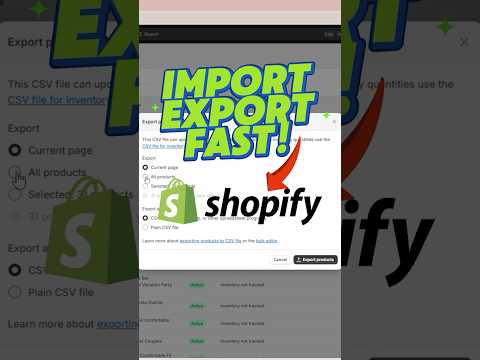 How to Import & Export Products on Shopify - Quick & Easy Tutorial! #shopifytips #shopifytutorial