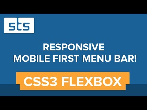 Responsive Navigation Menu Bar - CSS3 Flexbox Mobile First Design | Youtube Video Tutorial