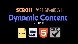 Scroll Animation: Dynamic Content Lookup with HTML & CSS Only
