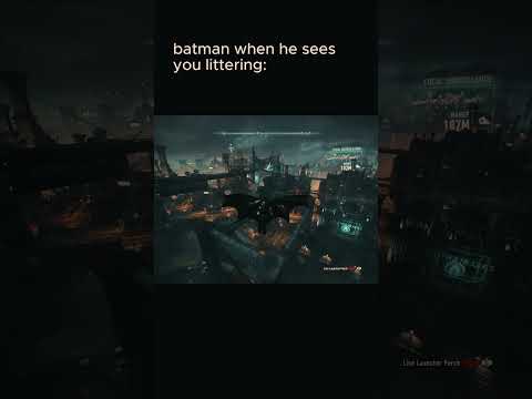 at least he's helping the environment 💀 #arkhamknight #batman