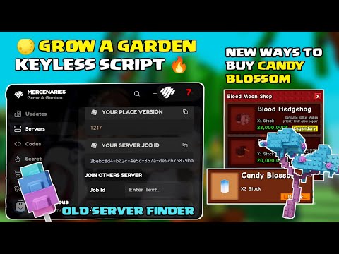 How To Buy Candy Blossom 🍭 Grow A Garden Script 🍭 Find Old Server KEYLESS (NOT PATCHED)