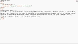 HTML/CSS: Responsive Design