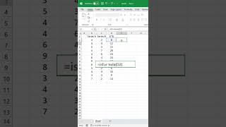 #excelfunctions Use the function ISFORMULA to check if a cell contains a formula or not #exceltips