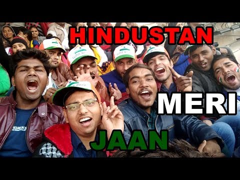 Wagah Border parade India inside on Jan 2018.