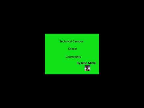 Oracle Constraints , Types of constraints and implementation of 5 types of constraints