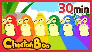 🌈Rainbow Colors Songs | Color & Animal Songs Compilation | Nursery rhymes | #Cheetahboo