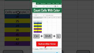 Count Cells With Specific Color In Excel #excel #formula #exceltutorial