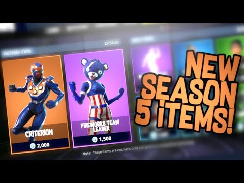 *NEW* SEASON 5 LEAKED SKINS, PICKAXES, BACKBLINGS AND GLIDERS!!!