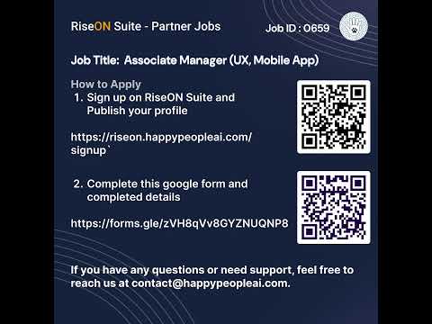 Product Design – Associate Manager (UX, Mobile App) – Partner Jobs | RiseON Suite