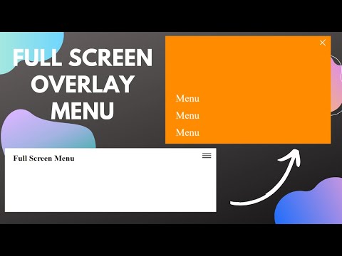Full Screen Overlay Menu | HTML  CSS & JavaScript