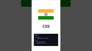 Create Indian Flag Using HTML and CSS #coding #trending #shorts #shortsfeed #india #jaihind #flag