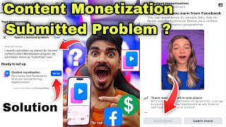 Content Monetization Submitted Problem 🤔 Facebook Content Monetization Setup 🤑 Facebook Monetization