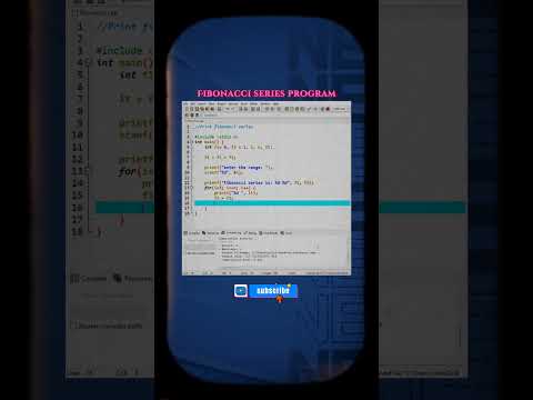 Fibonacci series program in C [Aesthetic scene] ✨🧑‍💻 #programming #shorts