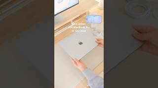 let’s unbox the M4 MacBook Air in Sky Blue 🩵💻 #apple #appleunboxing #macbookair #aesthetic