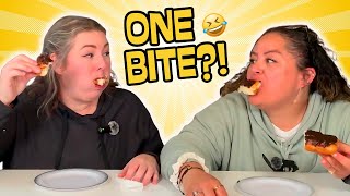 WI Try the ONE BITE CHALLENGE!! Two Friends, One Bite… Endless Laughs! 😂🫣