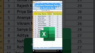 Calculate Employee Salary in Excel😎||Advance Excel🔥||excel #exceltips #computer