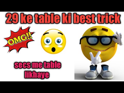 #shorts 29 ke table ki best trick #tabletrick# viralvideo#trandingvideo #youtubeshorts #mathtips