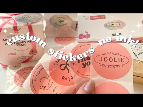 Thermal printer stickers for small business | design labels on Canva tutorial budget custom stickers