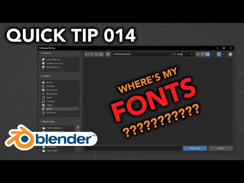 #BlenderQuickTip Find Missing Fonts in Blender - Install fonts the correct way!