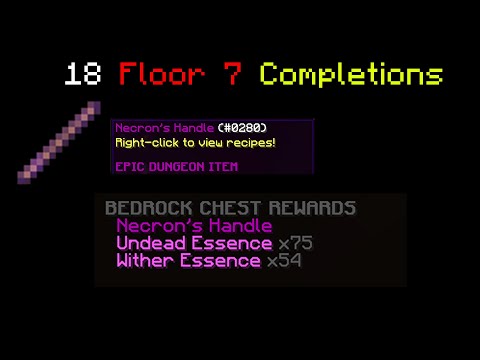 Dropping a Necron's Handle at 18 Floor 7 runs | Hypixel Skyblock