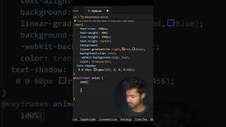 6/100 Tricks: Keyframes text Animation | HTML CSS JS Animation and Effects #htmlcss #webdevelopment