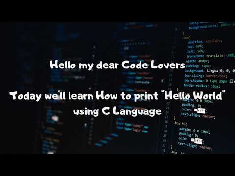 C Language | C Programming | Printing Hello World using C Language | Code with Debesh