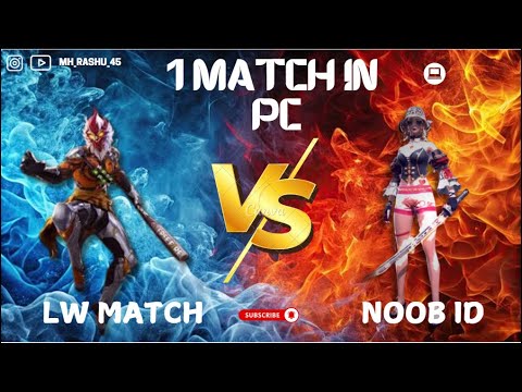 free fire 1vs 1 in pc  1 match with  noob id