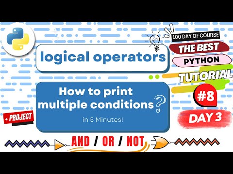 Logical operators in Python 🐍 | AND, OR, NOT | Printing Multiple Conditions in a Single Line