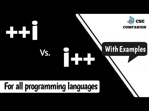 ++i vs. i++ | Pre increment vs. Post increment | With examples | Programming Language
