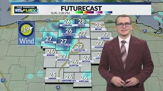 Scattered lake effect snow possible this afternoon