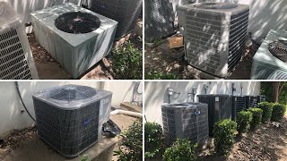 Rheem Classic, GMC, Carrier Comfort, & American Standard Air Conditioners Starting Up, Plus Others
