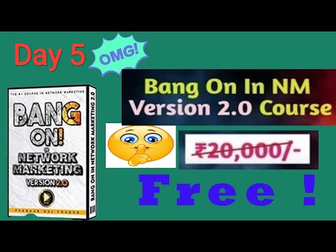 Day 5 Bang on network marketing 2.0 Free training course by pushkar Raj thakur | Network marketing