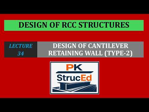 RCC Design – Lecture 34 | Design of Cantilever Retaining Wall with sloped topsoil surface