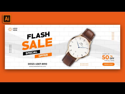 Professional Facebook Cover Design | Illustrator Tutorial | Web Banner Design | Mak Visuals