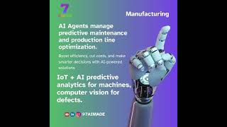 AI Agents manage predictive maintenance and production line optimization.