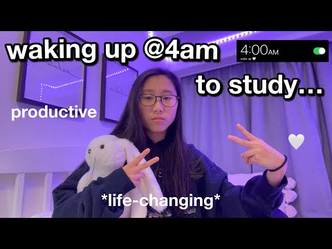 4AM STUDY VLOG: "that girl" morning routine 2022 & get out of a slump!
