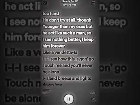 ...Ready for it? - Taylor Swift #lyrics #spotify #subscribe #tiktoksong #music #fypシ#taylorswift