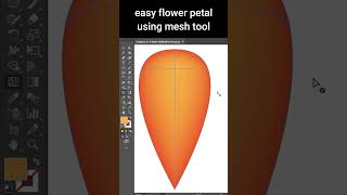 How to design a flower petal easily using mesh tool illustrator tutorial
