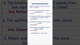 Quick Physics Questions with answers #physicsquiz #youtubeshorts #quiz