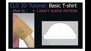 CLO 3D Tutorial 4 - Basic Boxy Tee - Drafting sleeve pattern of t-shirt
