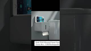 Sleek Wall-Mounted Smart Sensor Tissue Box - USB Rechargeable