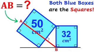 Can you find the AB length? | (Squares) | #math #maths | #geometry
