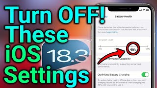 iOS 18.3 Settings You MUST Turn OFF Now! (Serious Warning)
