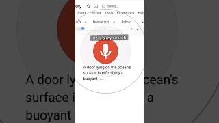 Try #VoiceTyping in Google Docs 🗣️ #GoogleWorkspace #Shorts #HomeworkHelp