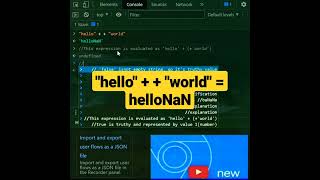 JavaScript Tutorial | javascript fun | "hello" + + "world" = helloNaN #shorts #html #javascript