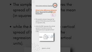 Mean Squared Error and Variance. Data Science Interview Prep 👨‍💻.  👉Follow @stem_ai4all for more .